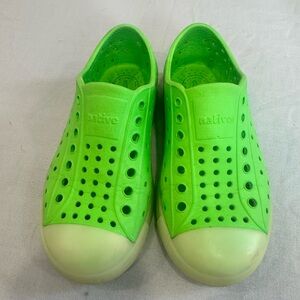 Native Jefferson Kids Shoes - Green Glow in the Dark